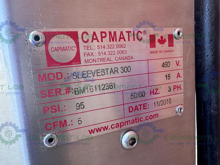 Used Capmatic SleeveStar 300 Full Sleeve Neck Bander Capping & Torquing Machine