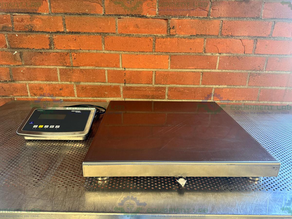 Used Sartorius Minebea Intec Stainless Steel Scale 24" x 24" w/ CAIS1-U, 300 LBS