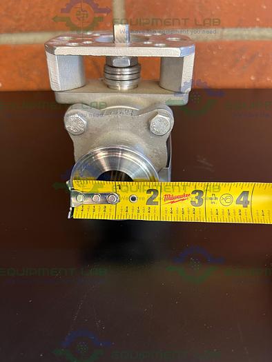 Used PBM  S1HLE5X-D---34 Stainless Steel Ball Valve w/ 1" Sanitary Fitting