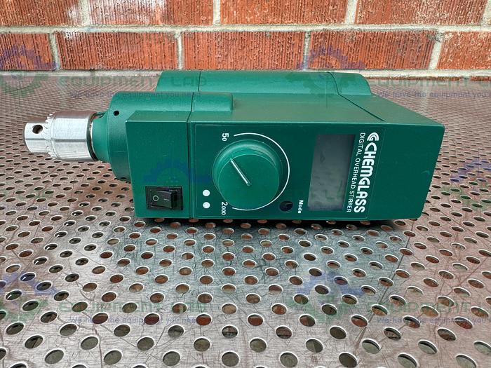 Used Chemglass  Digital Overhead Stirrer Homogenizer 50 - 2000 RPM
