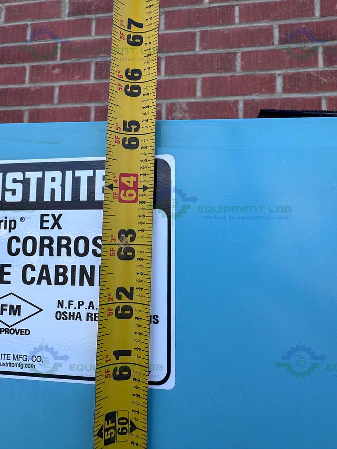 Used JustRite 45 Gallon Acid and Corrosive Storage Cabinet w/ Soft Close Doors, Key