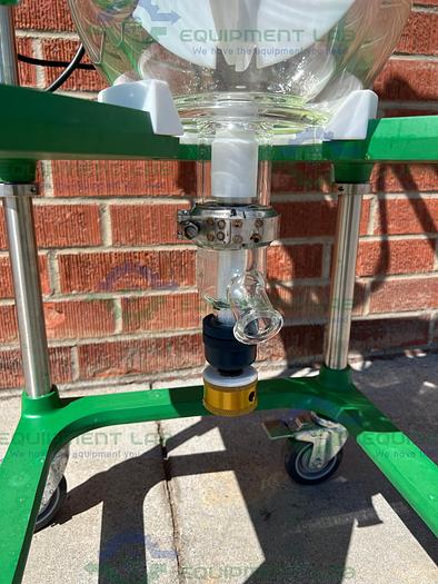 Used Chemglass  10 Liter Jacketed Glass Reactor w/ Chemglass Digital Overhead Stirrer