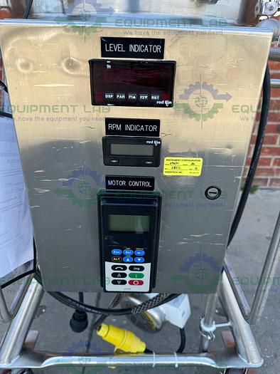 Used DCI 250 Liter Stainless Steel Jacketed Reactor 45 PSI w/ Bottom 0.5 HP Mixer