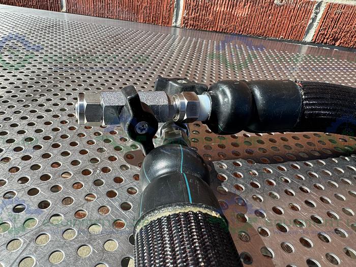 Used Huber  Insulated Flexible Chiller Hose 76" w/ Valve 3/8" Male Threaded Fitting