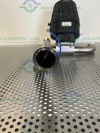 Used ITT Pure-Flo A216 4-Way Diaphragm Stainless Steel Valve w/ 1.5" Sanitary Fitting