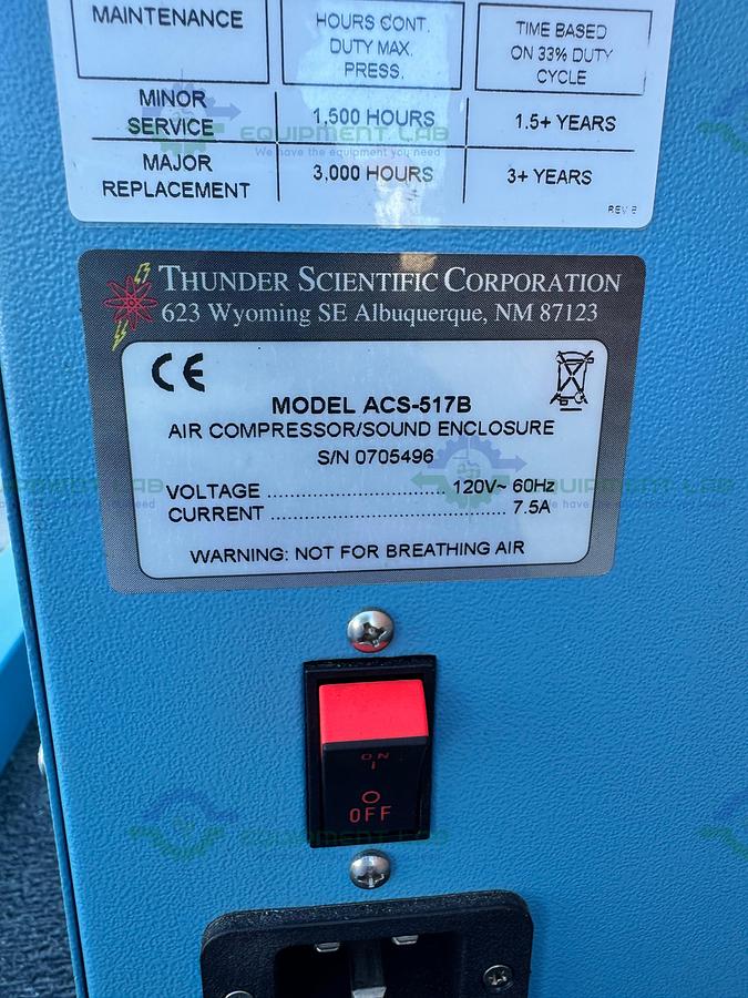 Used Thunder Scientific 2500 ST Humidity Generator 0 - 70ºC, RH 10% - 95%, 653 Hrs