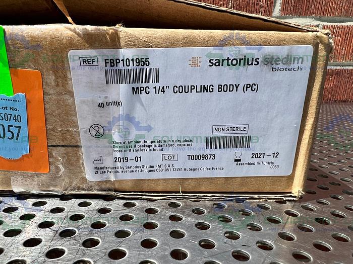 Used Box of 4 - Sartorius Stedim  FBP101955 MPC 1/4" Coupling Body