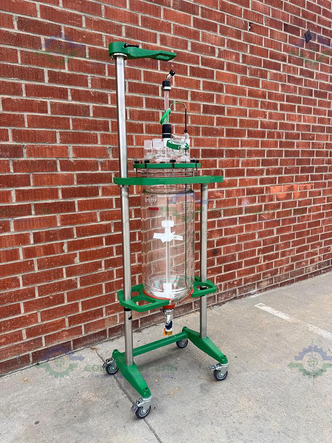 Chemglass 50 Liter Jacketed Glass Reactor w/ Zero Dead Space Drain Valve MFG 20