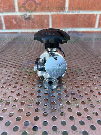 Used Saunders  Diaphragm Valve w/ 1/2" Sanitary Fitting