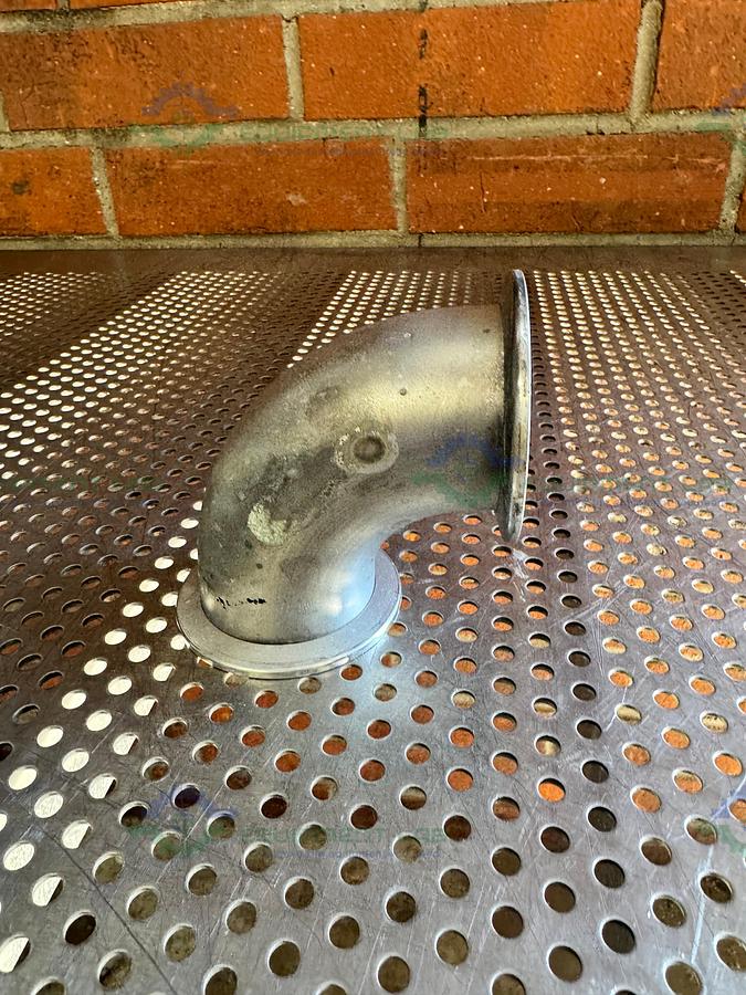 Used Stainless Steel KF 50 Elbow Nipple Vacuum Fitting