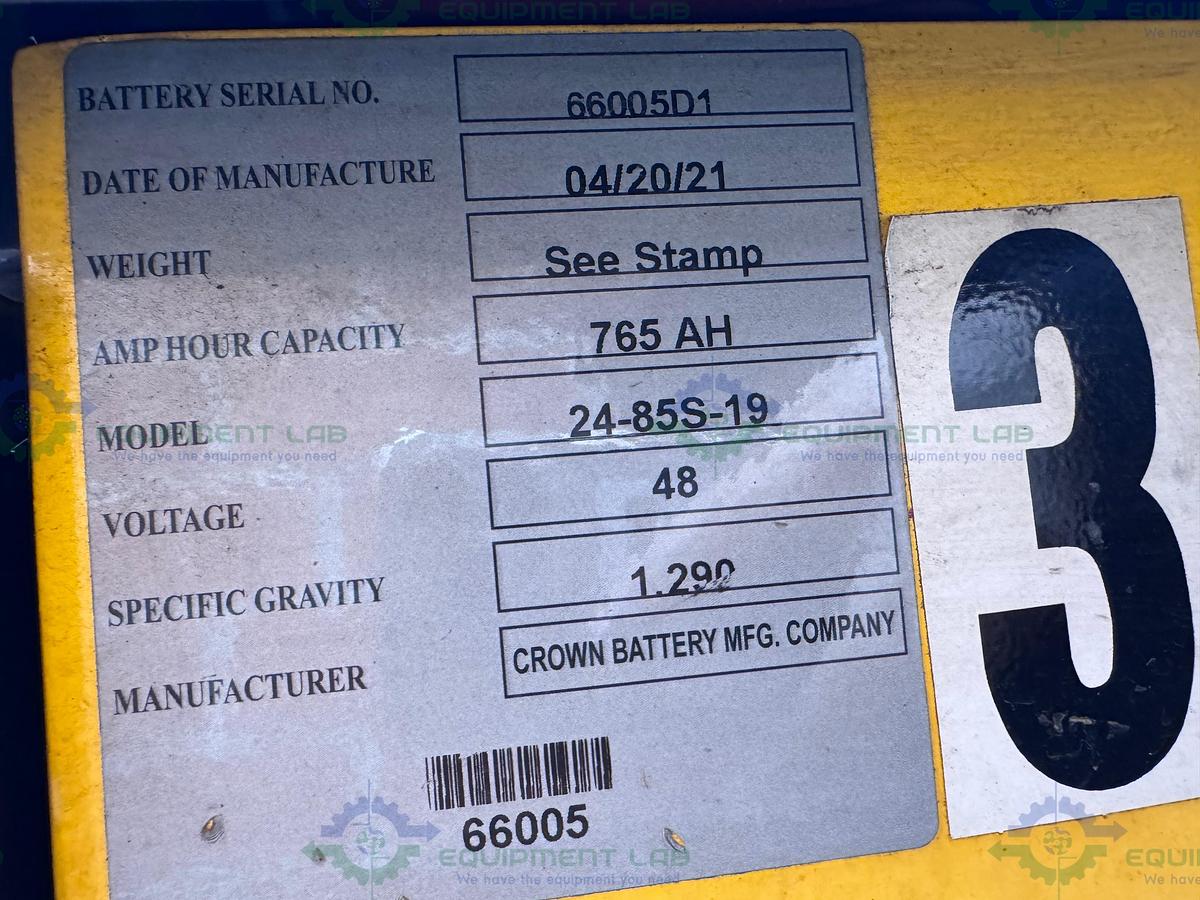 Used Toyota 8FBCU25 Electric Forklift 5000 lbs Capacity 4 Stage Mast w/ Charger