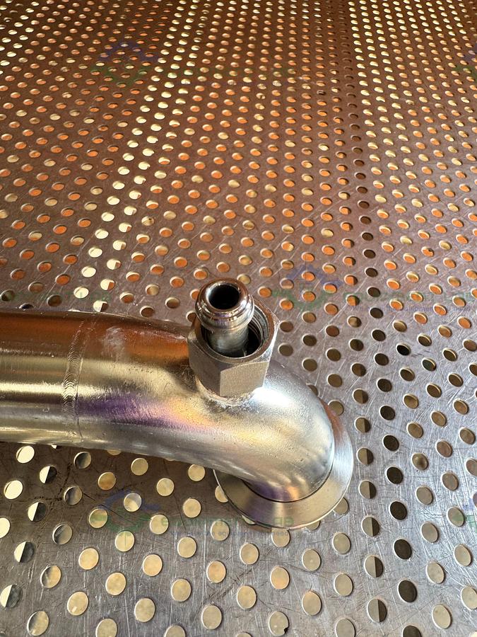 Used Stainless Steel 3 Way Process Vacuum Pipe w/ KF 40 to 1/2" NPT Fitting
