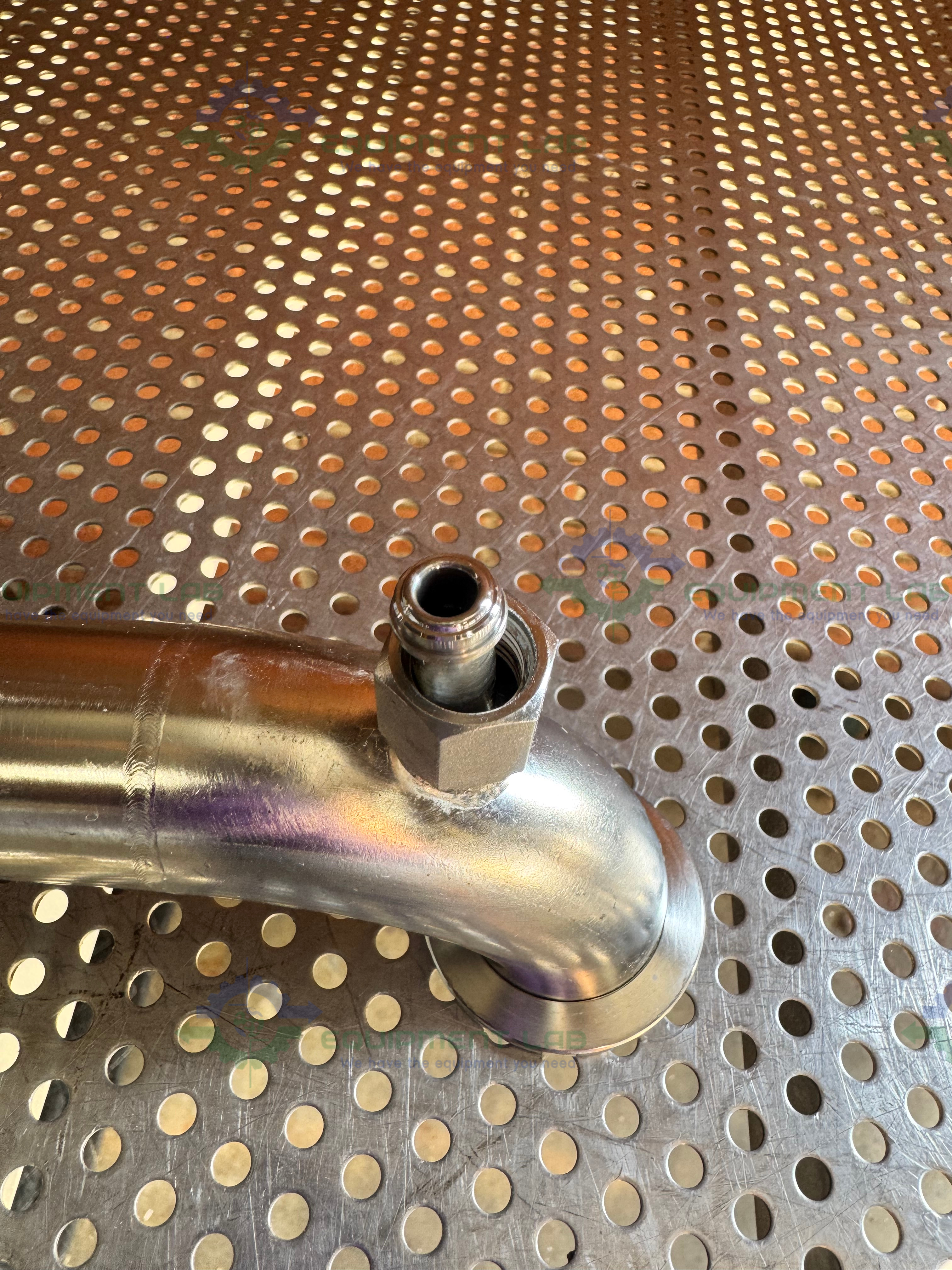 Used Stainless Steel 3 Way Process Vacuum Pipe w/ KF 40 to 1/2" NPT Fitting