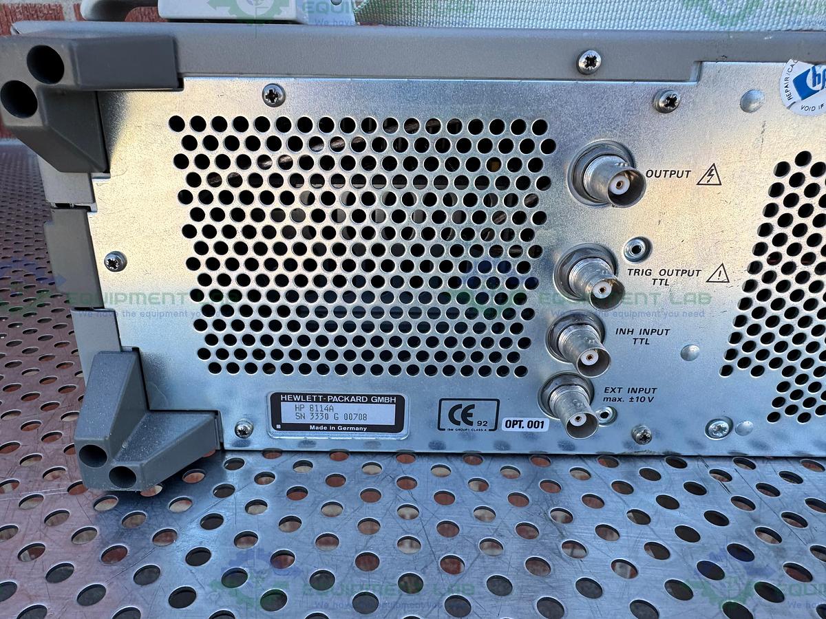 Used HP Hewlett Packard 8114A High Power Pulse Generator 100V / 2A