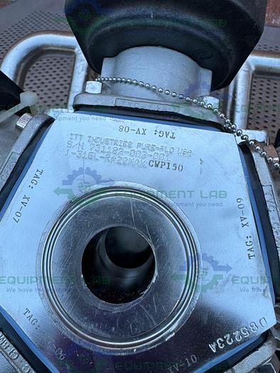 Used 5 ITT Pure Flo Advantage Stainless Steel Diaphragm Valve w/ 1" Sanitary Fitting