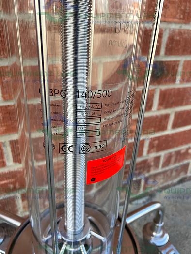 Used Pharmacia BPG  140 / 500 8 Liter Chromatography Column 18-1113-08, 4-40°C