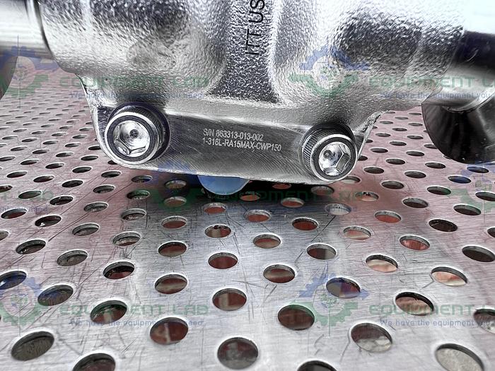 Used ITT Pure Flo 1-316L-RA15MAX-CWP150 Diaphragm Valve w/ 1" Sanitary Fitting