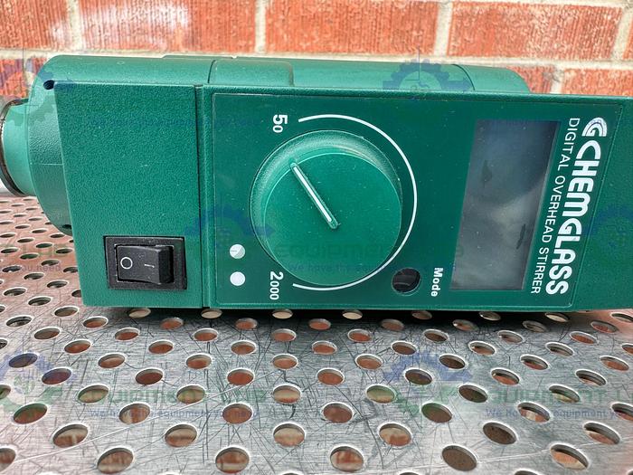 Used Chemglass  Digital Overhead Stirrer Homogenizer 50 - 2000 RPM