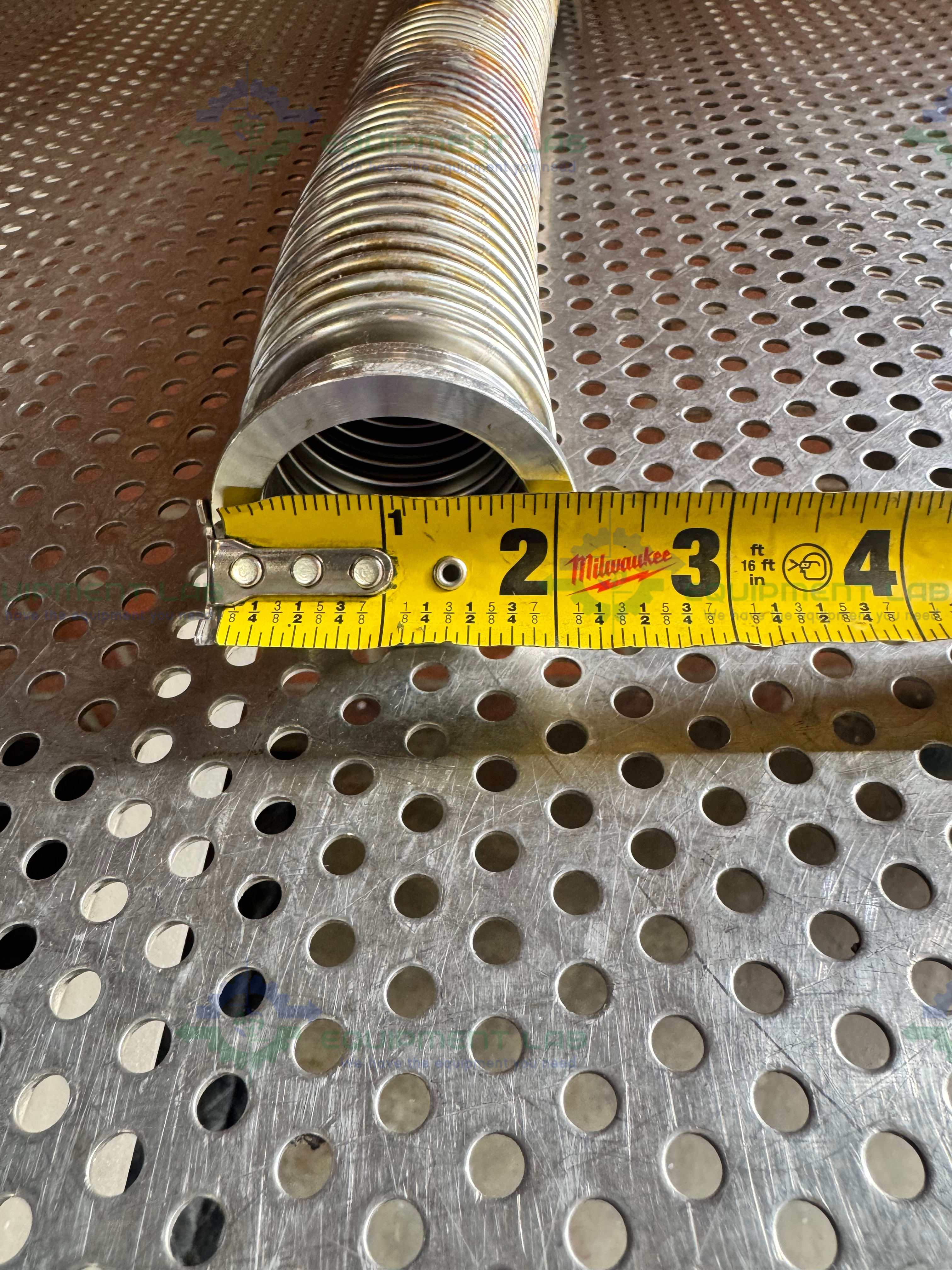 Used Stainless Steel Bellows Flexible Vacuum Hose 19" w/ KF 40 Fitting