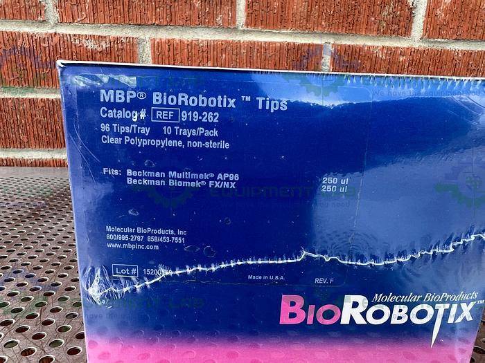 Used MBP BioRobotix  919-262  Automation / Pipette Tips 250 uL
