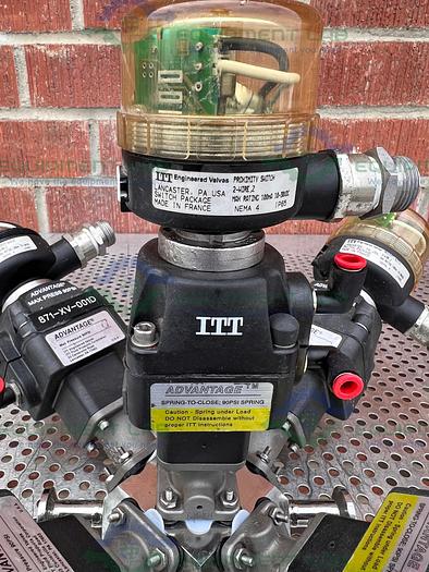 Used 5 ITT Advantage  Stainless Steel Diaphragm Valves w/ Valve Positioner