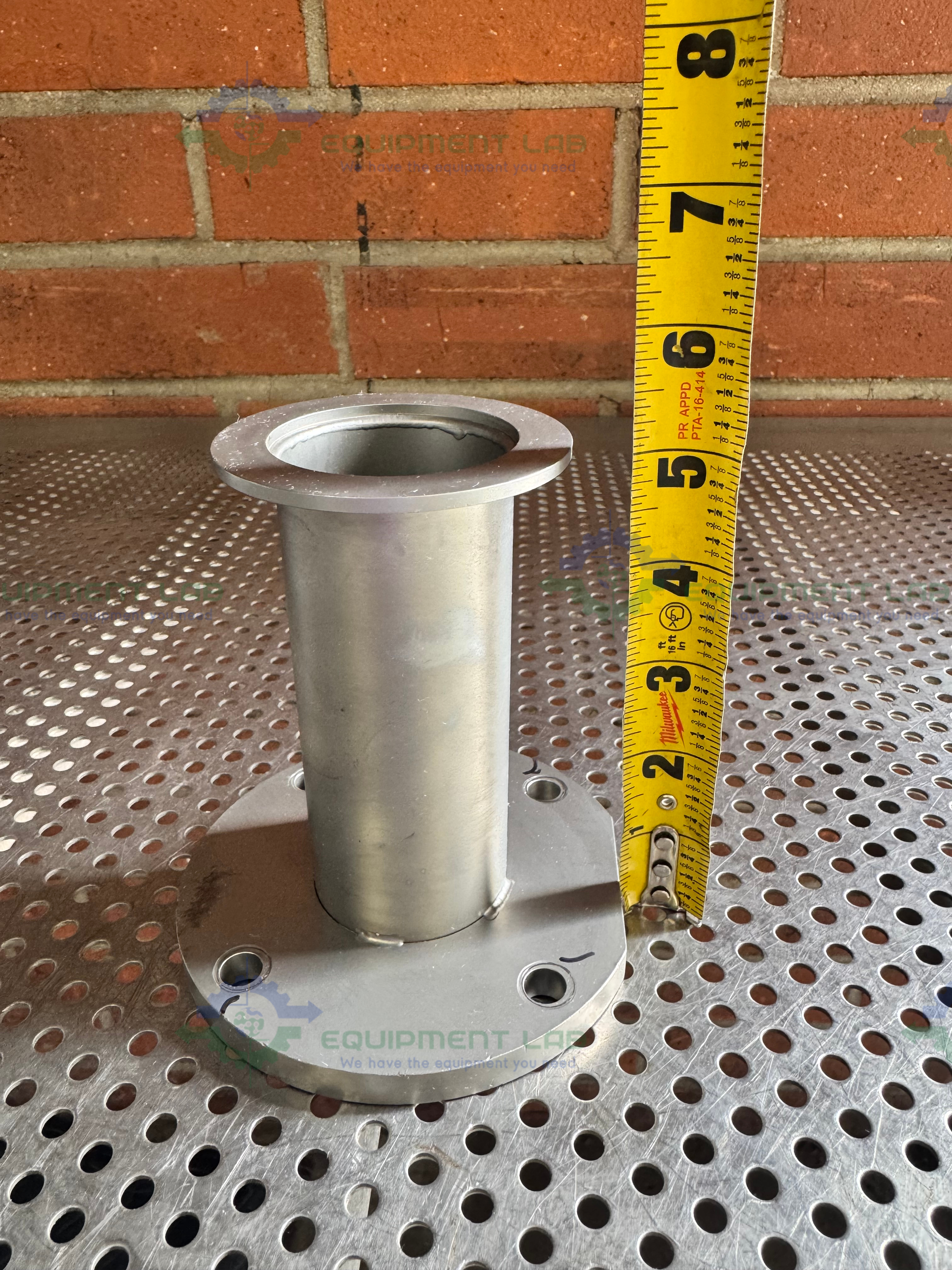 Used Stainless Steel Nipple Vacuum Fitting w/ KF 50 to Flange Fitting