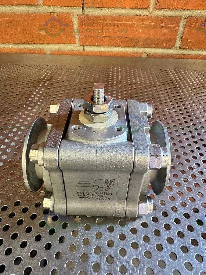 Used A&N Corporation A35I Stainless Steel Ball Valve w/ KF50 Vacuum Fitting