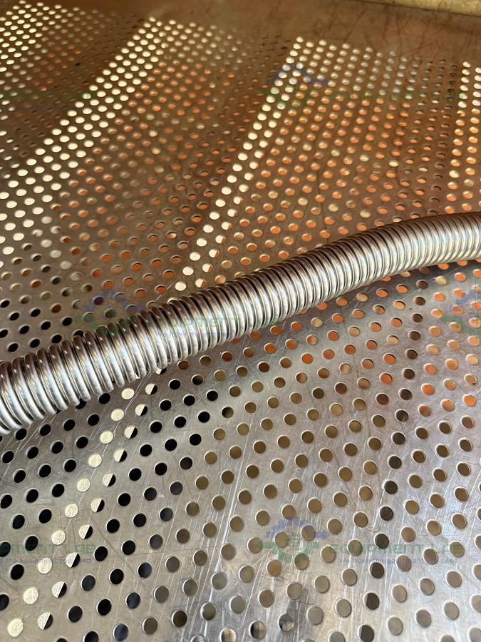 Used Stainless Steel Bellows Flexible Vacuum Hose 36" w/ KF 16 Fitting