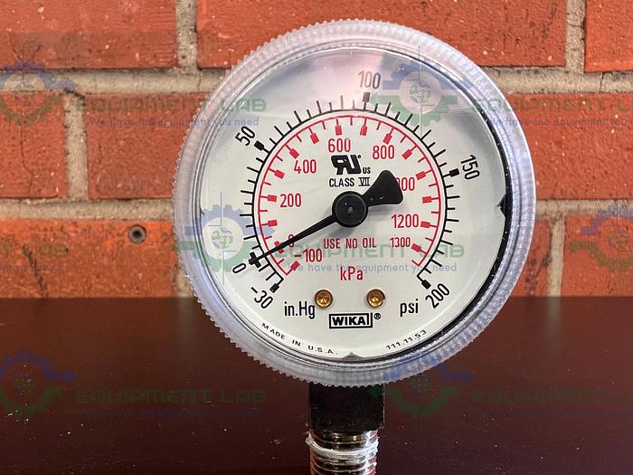 Used Lot of 2 - Wika 111.11.53 Pressure Gauge 0 to 200 PSI