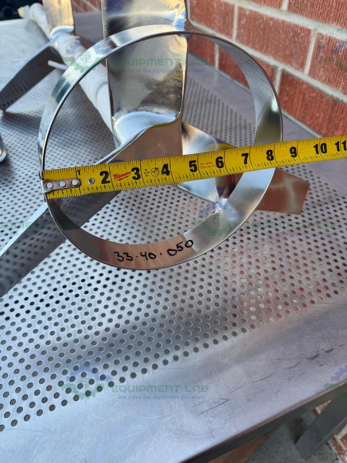SPX Stainless Steel Mixing Tank Impeller 100" x 14" x 1.5" w/ Flange Fitting