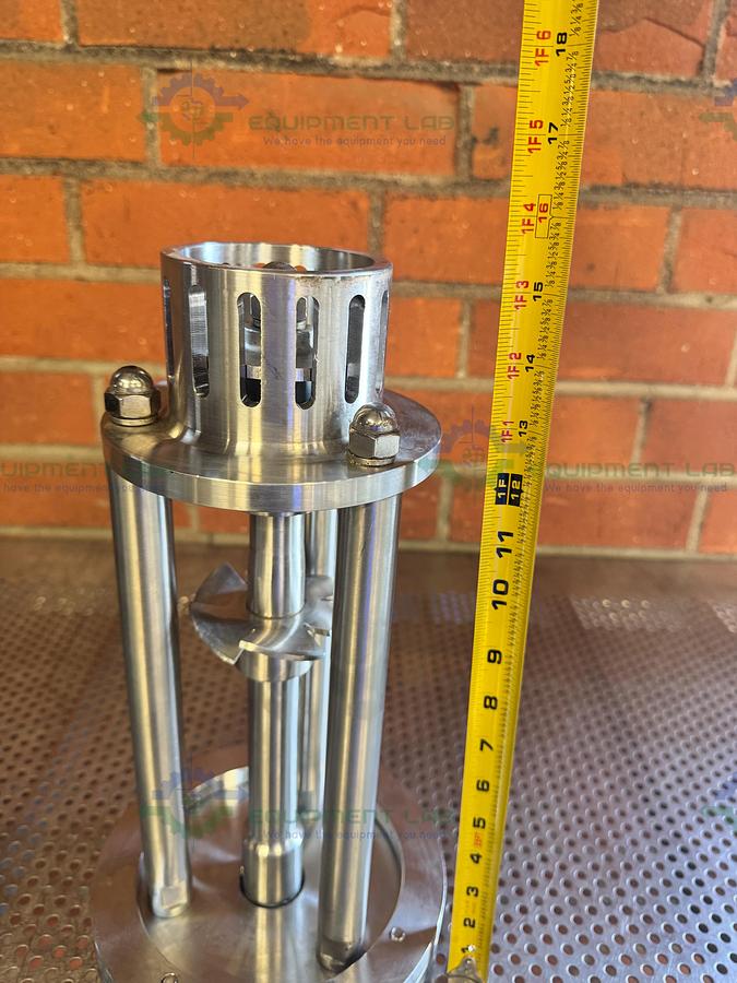 Used Stainless Steel High-Shear Mixer Homogenizer Impeller Assembly 3.5" x 15.5" x 8"