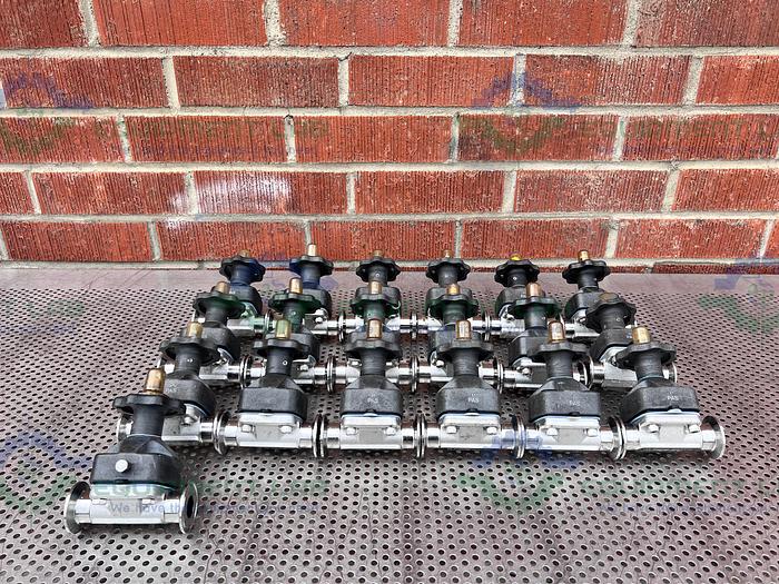 Used ITT Pure Flo 1-316L-RA25MAX-CWP150 Diaphragm Valve w/ 1" Sanitary Fitting