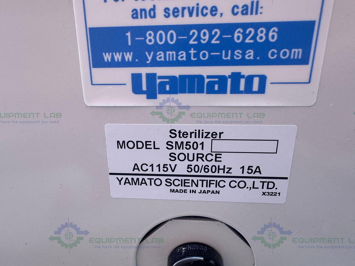 Used Yamato SM501 Standard Laboratory Use Autoclave / Sterilizer with Dryer 47L, 115V