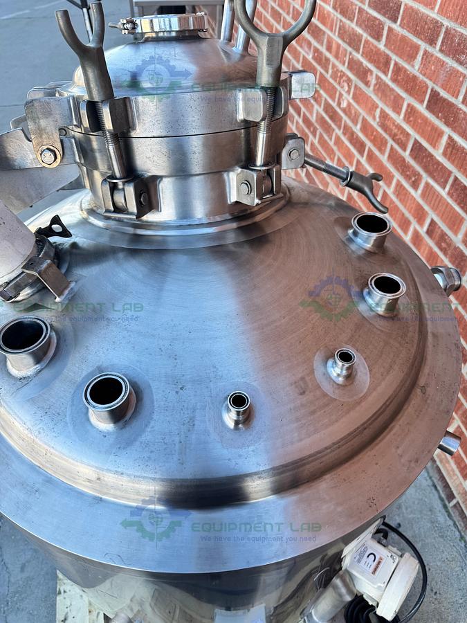 Used Northland 450 L  Jacketed Reactor FV/ 50 PSI  w/ Dual Mixer 3/4 HP, 1/3 HP, VFD