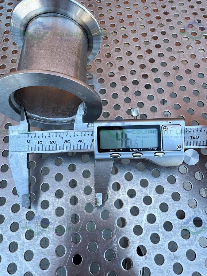 Used Stainless Steel KF 40 Nipple Vacuum Fitting 3" Length