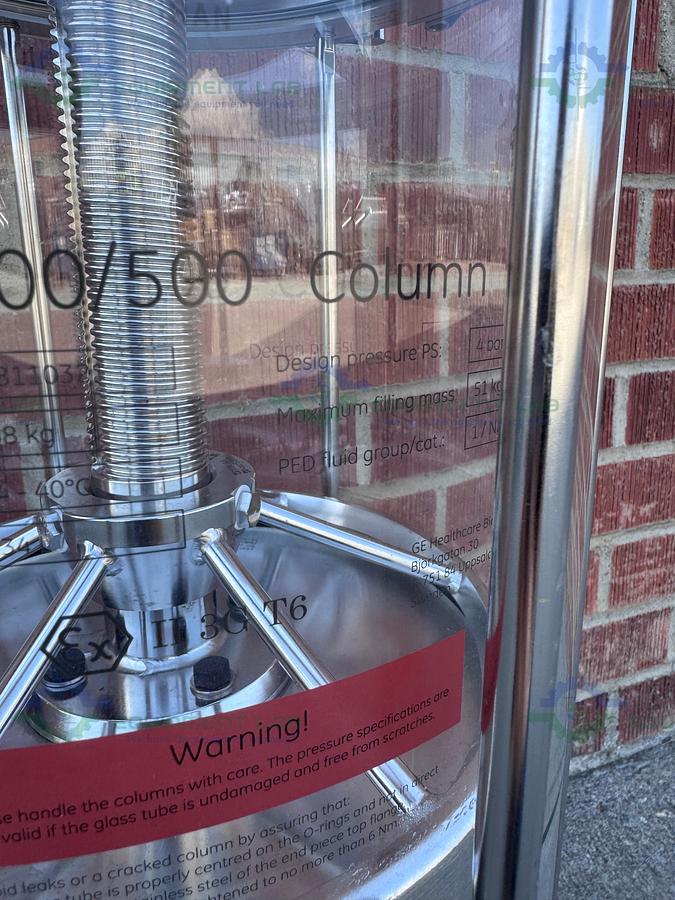 Used Cytiva / GE / Pharmacia BPG 300 / 500 Chromatography Column 34 L