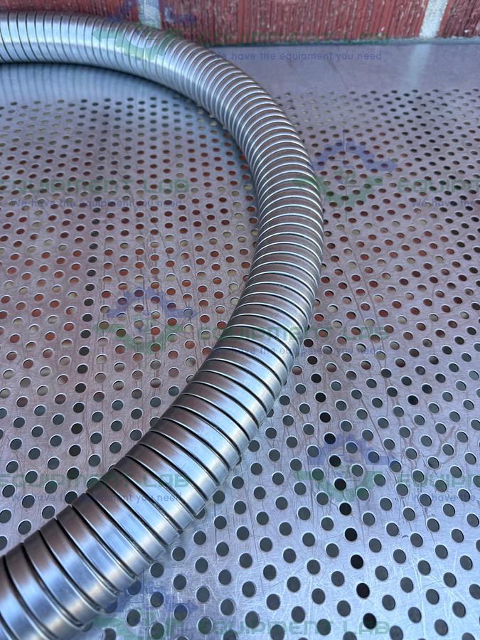 Used Williams-Carver  83" SS Reinforced Flexible Silicon Hose w/ 1" Sanitary Fittings