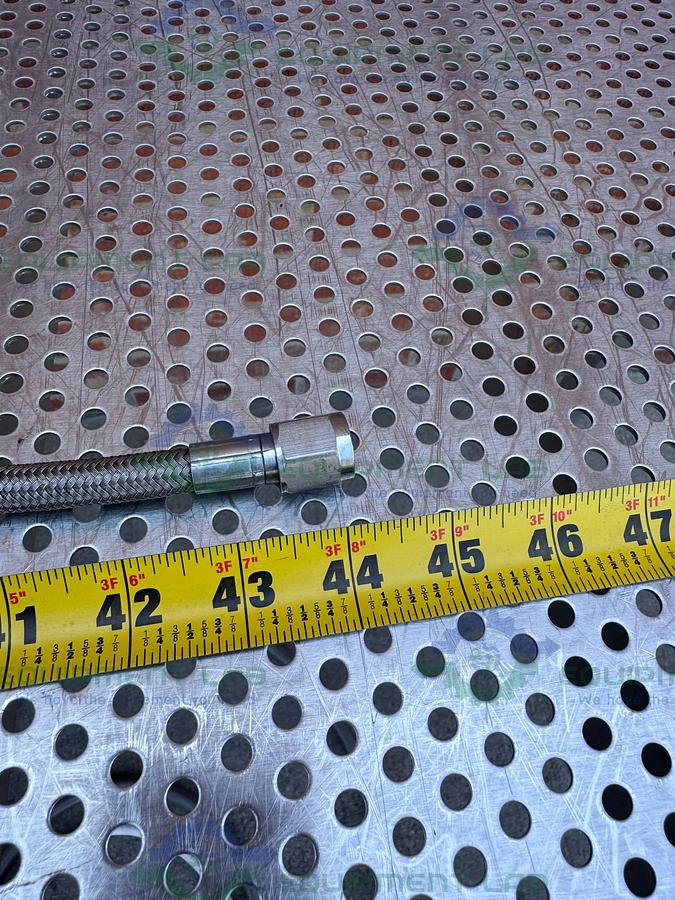 Used Unbranded 44" Stainless Steel Braided Hose w/ 1/2" NPT Fittings