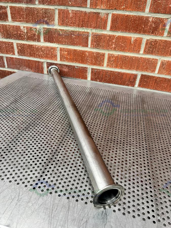 Used Stainless Steel KF 50  Nipple Vacuum Fitting 37" Length