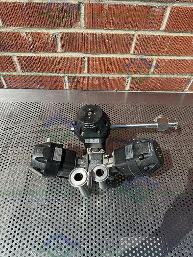 Used 3 ITT Pure Flo Advantage Stainless Steel Diaphragm Valve w/ 1" Sanitary Fittings