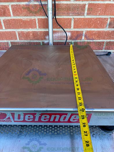 Used Ohaus Defender D51XW250WX 5000 Xtreme W 500 Lbs SS Scale w/ 24" x 24" Platform