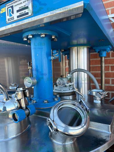 Used Ross M 40 Stainless Steel Single Shaft Mixer w/ Two 40 Gallon Tanks