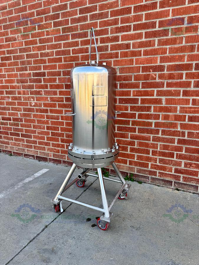 Used Allegheny Bradford 140L SS 316L Code 7 Multi Cartridge Filter Housing FV 150 PSI