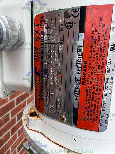 Used Precision 250 Liter Stainless Steel Jacketed Reactor 100 PSI w/ Top Mixer 1/2 HP