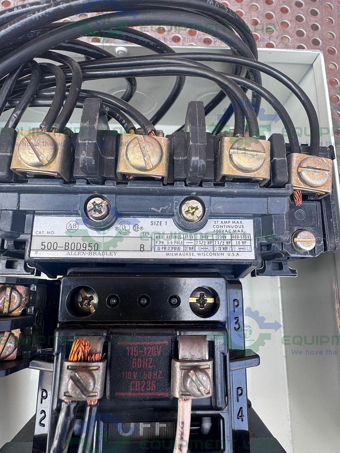 Used Allen Bradley 500-B0D950 Series B Contractor w/ Enclosure 7" x 10"x 5"