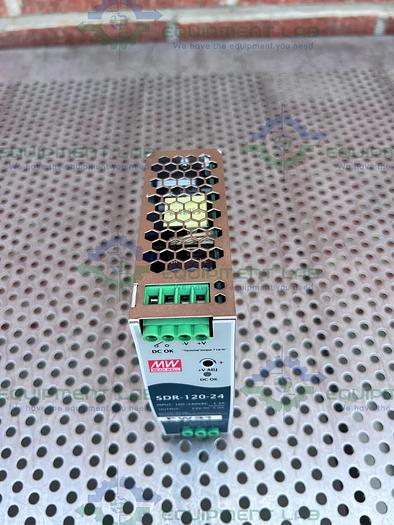 Used Mean Well SDR-120-24 Rail Power Supplies 100-240 VAC