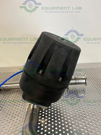 Used ITT Pure-Flo A216 4-Way Diaphragm Stainless Steel Valve w/ 1.5" Sanitary Fitting