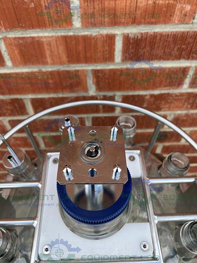 Used Chemglass 36L Glass Graduated 9-Neck Bio Reactor Vessel w/ Impeller + More