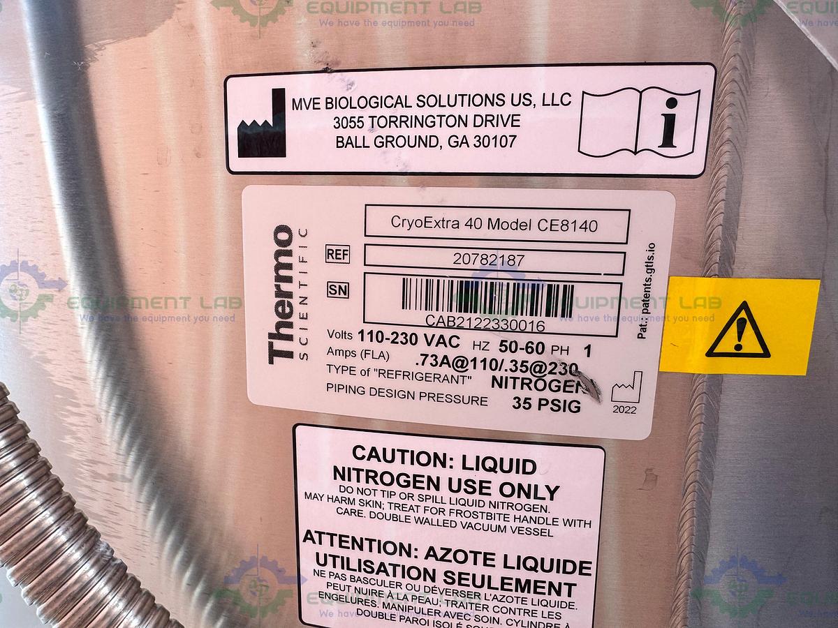 Used Thermo Scientific CE8140 Cryoextra 40 High-Efficiency Cryogenic Storage 797 L