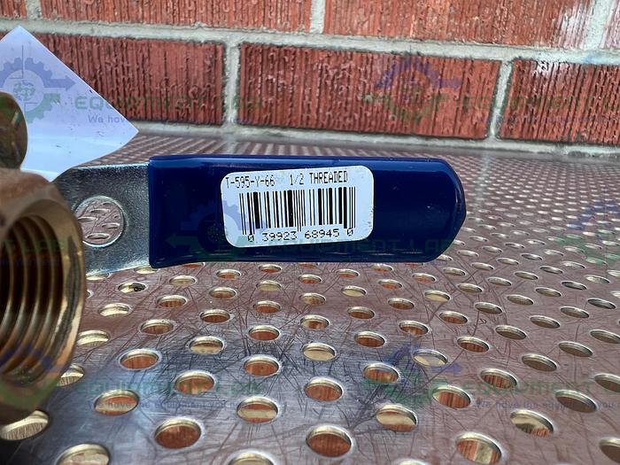 Used Nibco 595-Y-66 Bronze Ball Valve 600 CWP w/ 1/2" Threaded Fitting